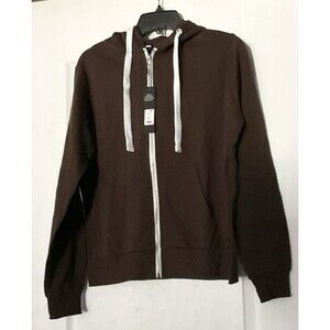 Fashion Nova Women's Relaxed Vibe Zip Up Jacket L, Chocolate NWT